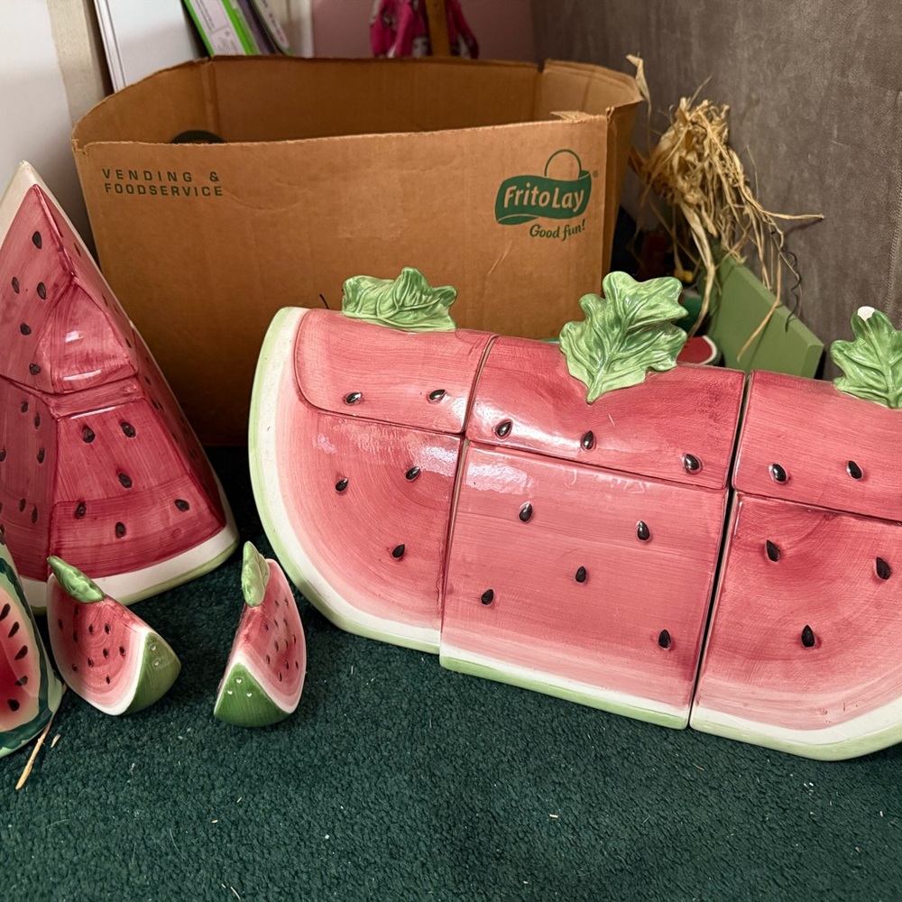 Watermelon Ceramic Decor Set
